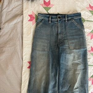 Wrangler Wide Leg Crop Utility Jeans